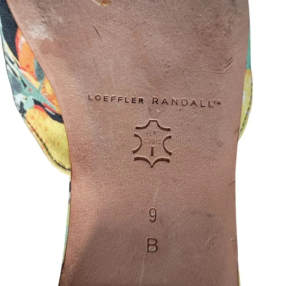Loeffler Randall D-Orsay Ballet Flats Citrus Fruit Textile Pointed Toe Womens 9